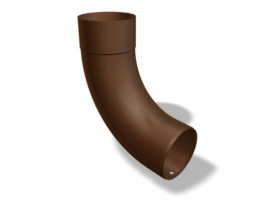 PREFA downpipe elbow 85°, available in sizes Ø 60, 80, 100 and 120 mm, enables efficient and safe changes of direction in drainage systems.