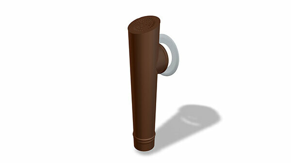 PREFA parapet outlet connector, round