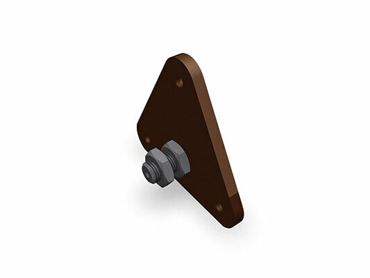 PREFA wall mounting plate with M10 thread and nut, ideal for secure fastening.